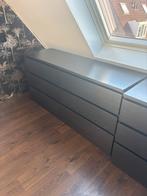 IKEA Malm ladekast met 6 lades zwart, Overige materialen, Gebruikt, 100 tot 150 cm, Ophalen of Verzenden