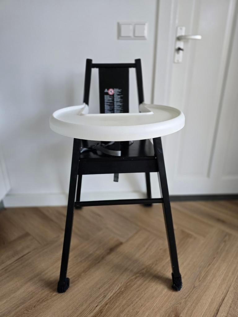Blames Ikea hoge kinderstoel zwart - nette staat, Kinderen en Baby's, Kinderstoelen, Ophalen, Gebruikt, Meegroeistoel, Gordel(s)