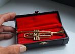 Miniatuur TROMPET in koffertje., Muziek en Instrumenten, Ophalen of Verzenden, Bes-trompet