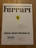 Ferrari modellenprogramma autofolder Dino 365 GTB GTC BB, Boeken, Ophalen of Verzenden, Zo goed als nieuw, Ferrari