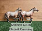 Schleich 13689 Knabstrupper hengst met vaantje uit 2011, Ophalen of Verzenden, Zo goed als nieuw, Paard, Beeldje of Figuurtje