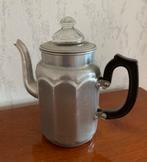 Vintage Aluminium Koffiepot met Glazen Deksel, Ophalen