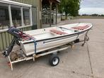 Mooie combi polyesterboot + buitenboordmotor + trailer, Watersport en Boten, Ophalen, Gebruikt, Minder dan 10 pk, Tot 6 meter
