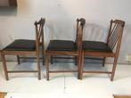 3 vintage Palisander houten stoelen. Jaren 70., Ophalen of Verzenden