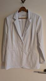 Nicolette Kluijver travelstof blazer. Wit. Maar XL, Kleding | Dames, Wit, Maat 46/48 (XL) of groter, Zo goed als nieuw, Jasje