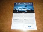 leaflet Ford Escort Clipper Van, Boeken, Ophalen of Verzenden, Nieuw, Overige merken