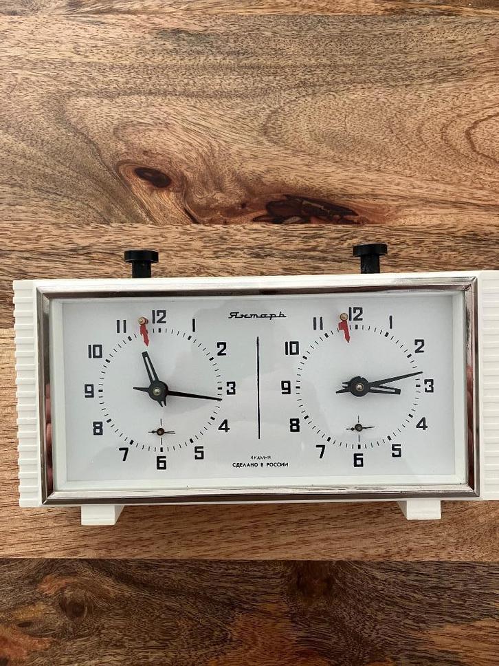 Russische schaakklok jaren 60, Hobby en Vrije tijd, Gezelschapsspellen | Bordspellen, Zo goed als nieuw, Ophalen of Verzenden