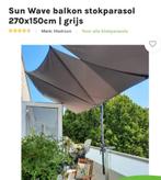 Madison Sunwave balkon parasol, kan ook als windscherm., Ophalen, Zo goed als nieuw, 1 tot 2 meter