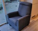 Antraciet fauteuil met armleuningen, Ophalen, Gebruikt, 75 tot 100 cm, Stof