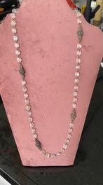 Oude ketting met rozen en Aurora borealis kristallen kralen, Sieraden, Tassen en Uiterlijk, Kettingen, Ophalen of Verzenden, Zo goed als nieuw