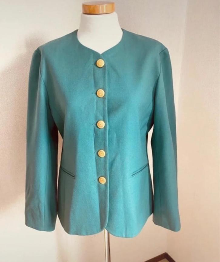 Alain Manoukian jasje - Maat 40, Kleding | Dames, Jasjes, Kostuums en Pakken, Zo goed als nieuw, Jasje, Maat 38/40 (M), Groen