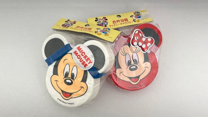 Japanse Disney Lunchbox - Mickey of Minnie vintage retro, Verzamelen, Disney, Nieuw, Tas, Koffer of Zak, Mickey Mouse, Ophalen of Verzenden