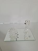 Swarovski setje met gratis glasplaatje, Verzamelen, Swarovski, Ophalen of Verzenden, Zo goed als nieuw, Figuurtje