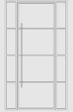 Stalen deur + 2 zijpanelen / Steel Door + 2 side panels, 215 cm of meer, Binnendeur, Nieuw, Glas