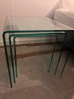 Framati Brug Glazen Bijzettafeltjes - Design Klassieker, Ophalen, Minder dan 45 cm, Minder dan 55 cm, Gebruikt