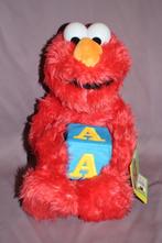 Nieuw Elmo knuffel Pluche - met letter blok - 47cm, Kinderen en Baby's, Speelgoed | Knuffels en Pluche, Ophalen of Verzenden, Nieuw