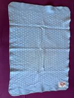 Kinderdeken, 70 x 100 cm blauw met witte stippen of ...., Gebruikt, Ophalen of Verzenden, Deken of Dekbed, Overige maten