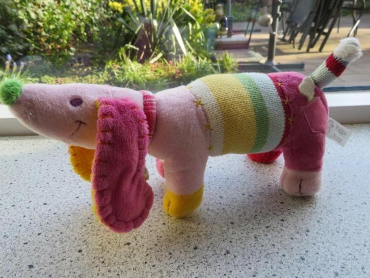 Teckel tekkel Hond of muis Pink Dinkey merk Happy Horse, Kinderen en Baby's, Speelgoed | Knuffels en Pluche, Zo goed als nieuw