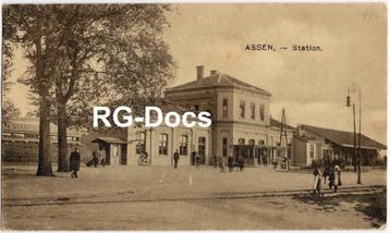 Ansichtkaart - Briefkaart Station Assen (1921) beschikbaar voor biedingen