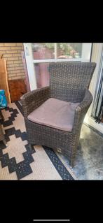 6 Wicker stoelen Tuinstoelen Bois le Duc + Kussens, Tuin en Terras, Tuinstoelen, Ophalen, Gebruikt, Wicker