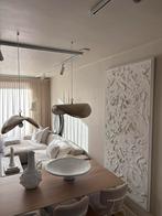 2 mooie white brass hanglampen (handgeslagen uit marokko), Huis en Inrichting, Lampen | Hanglampen, Ophalen, Zo goed als nieuw