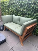 Tuinbank met kussen (Intratuin Lorient groen), Tuin en Terras, Tuinbanken, Ophalen, Zo goed als nieuw, Hout