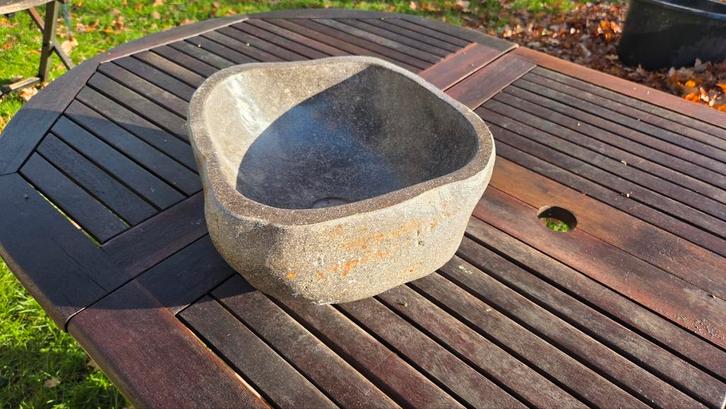 Natuurstenen Waskom  ca. 30cm, Doe-het-zelf en Verbouw, Sanitair, Nieuw, Steen, Ophalen