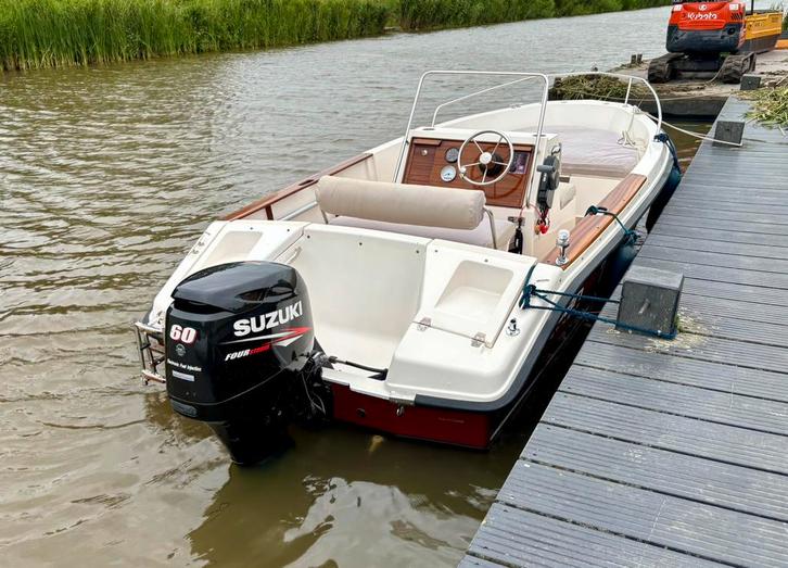 Elan GT495 F consoleboot toppertje!  60pk Suzuki NIEUWSTAAT!, Watersport en Boten, Motorboten en Motorjachten, Zo goed als nieuw