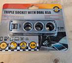 Triple Socket met Dubbele USB - Nieuw in Verpakking, Ophalen, Nieuw
