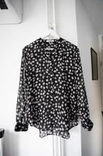 Zwarte blouse met bollenpatroon Mango maat M, Maat 38/40 (M), Mango, Verzenden, Zwart