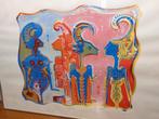René Tosari - Wajang Sereen - Zeefdruk - Suriname - 1991, Antiek en Kunst, Kunst | Litho's en Zeefdrukken, Ophalen of Verzenden