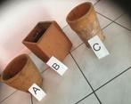 3 oud Hollandse terracotta  bloempotten 🪴, Tuin en Terras, Gebruikt, Rond, Ophalen of Verzenden, Minder dan 25 cm