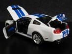 Greenlight 1:18 2011 Shelby GT500 wit-blauw, Ophalen of Verzenden, Nieuw, Auto, Overige merken