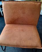 Fauteuil microleder cognac MOET SNEL WEG TEAB, Ophalen, Gebruikt, Bruin, Eén