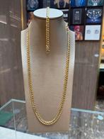 18KT Goud - 130.34 Gram - Ketting - Armband - CUBAN - Heren, Ophalen, Nieuw, Goud