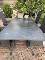 Belgisch hardsteen (gezoet) tuintafel – massief blad, Tuin en Terras, Tuintafels, Ophalen, Gebruikt, Rechthoekig, Overige materialen