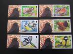 Postzegel Vogel: Serie vogels met Tab van merel uit Jersey, Ophalen of Verzenden, Postfris, Dier of Natuur