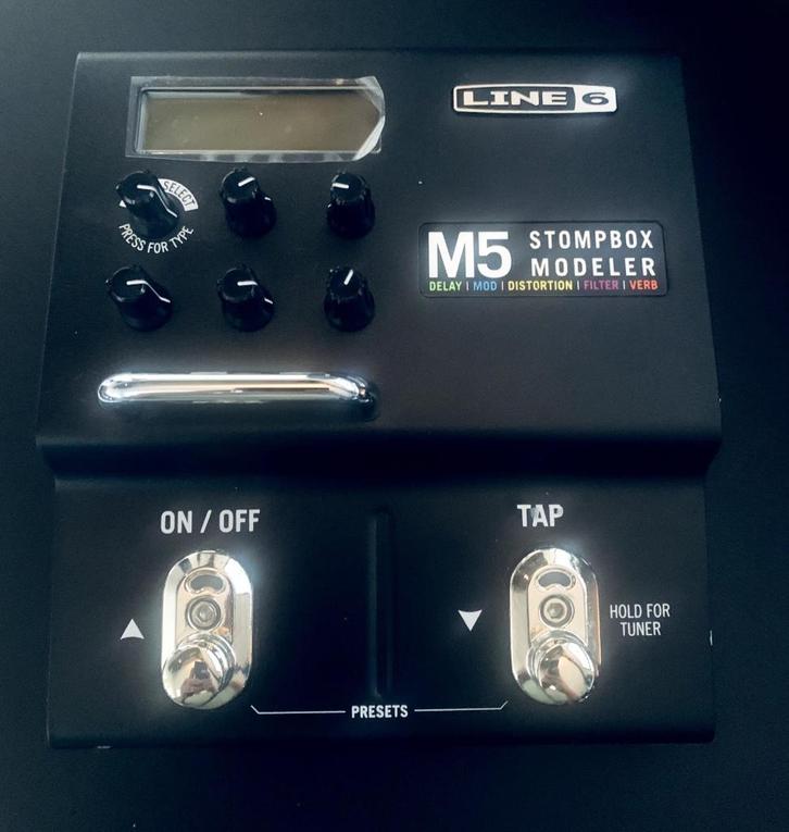 Line6 M5 Stompbox modeler, Muziek en Instrumenten, Effecten, Gebruikt, Chorus, Delay of Echo, Distortion, Overdrive of Fuzz, Reverb