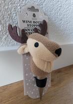 Nieuwe wijnfles stopper met vilten rendier /hert / kerst, Overige materialen, Nieuw, Ophalen of Verzenden, Minder dan 5 flessen