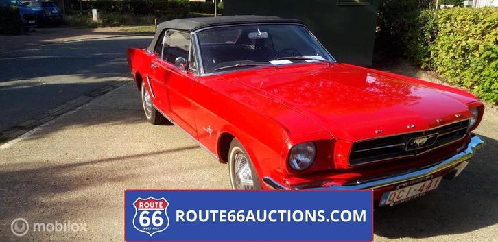 Ford Mustang cabriolet | 1965 | Route 66 Auctions, Auto's, Oldtimers, Bedrijf, Te koop, Ford, Overige brandstoffen, Overige carrosserieën