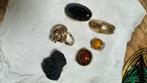 Vintage Ringen Set, Gebruikt, Zwart, Ophalen of Verzenden, Met edelsteen