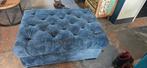 Blauwe Velvet Poef hocker urban Sofa, Huis en Inrichting, Banken | Voetenbanken en Poefen, Ophalen, Zo goed als nieuw, 50 tot 75 cm