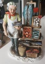 Oud beeldje van een viswinkel, Ophalen of Verzenden