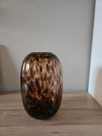 Vaas leopard print bruin van Loods5, Huis en Inrichting, Woonaccessoires | Vazen, Ophalen, Overige kleuren, Minder dan 50 cm, Glas