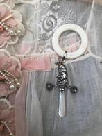 Zilver Rammelaar Rinkelbel Jan Klaassen met 2  belletjes, Antiek en Kunst, Ophalen of Verzenden, Zilver