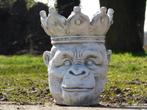 Bloempot Gorilla - 39 cm - Steen, 25 tot 40 cm, Steen, Rond, Minder dan 40 cm