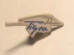 Emaille OPEL TIGRA AUTOMODEL SILHOUETTE Pin (Blauw/Wit)., Verzamelen, Verzenden, Zo goed als nieuw, Transport, Speldje of Pin