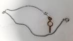 ketting zilver - sleuteltje - sleutelketting zilveren - 41cm, Ophalen of Verzenden, Gebruikt, Zilver, Zilver