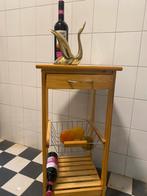 Mooie trolley/ keukentafeltje met wieltjes, Huis en Inrichting, Tafels | Sidetables, 50 tot 100 cm, Ophalen of Verzenden, Zo goed als nieuw