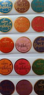Nr. 79 :  80 stuks Happy birthday stickers ., Ophalen of Verzenden, Nieuw, Meerdere stickers
